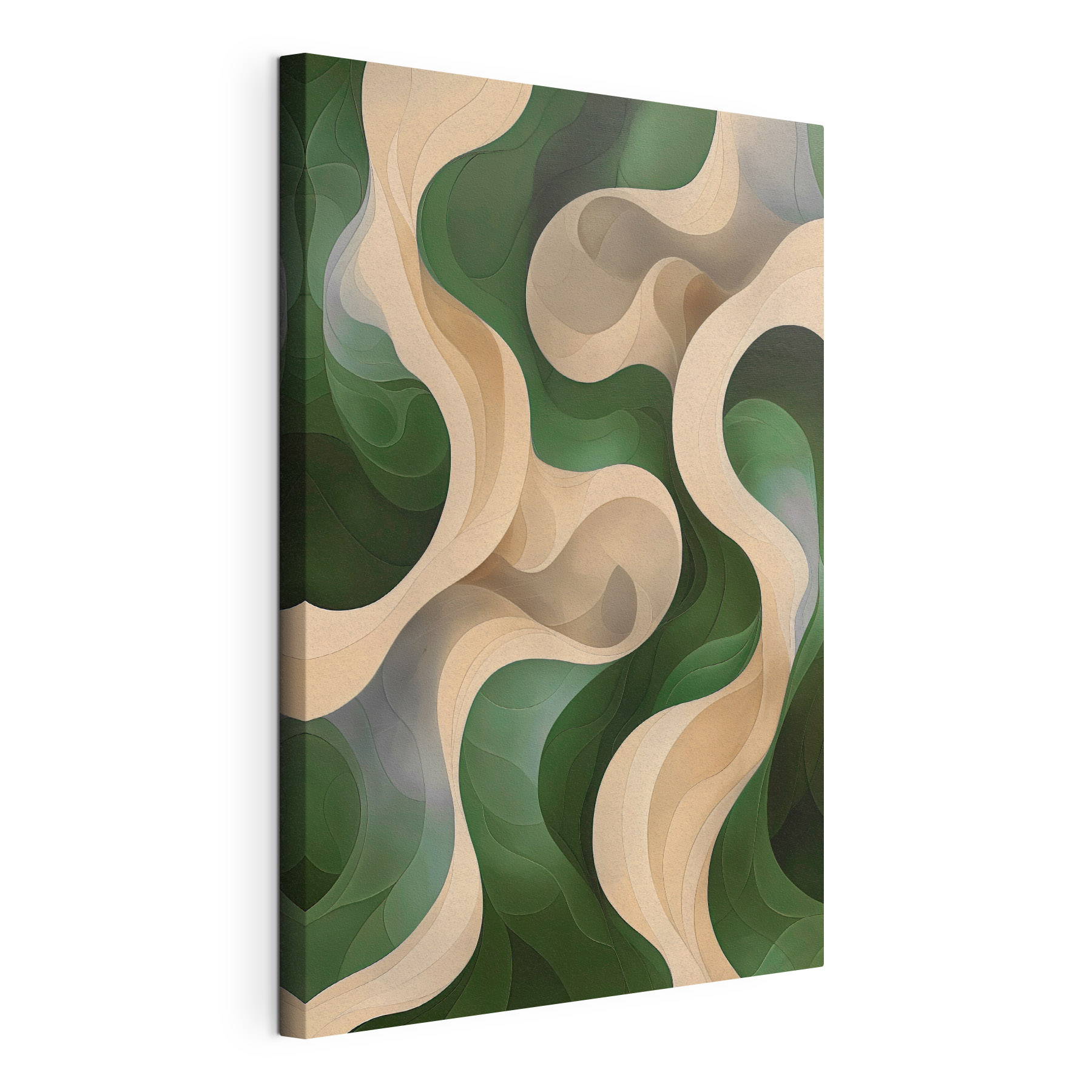 Green and white wavy pattern Green and white wavy pattern