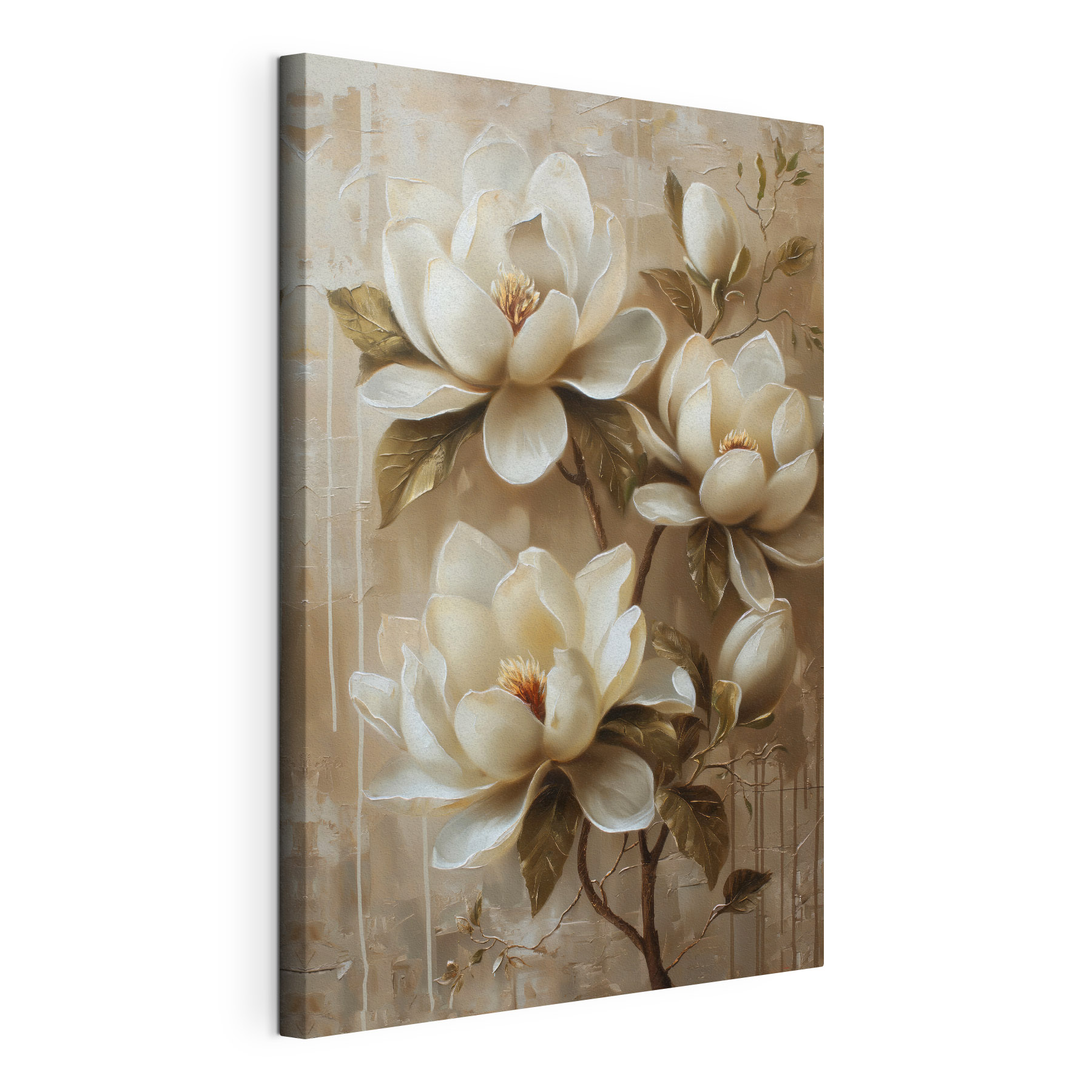 Painting of white flowers Painting of white flowers
