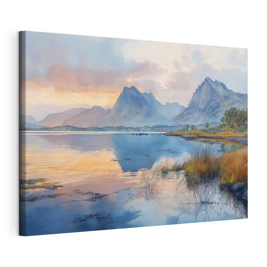 Water with mountains in the background