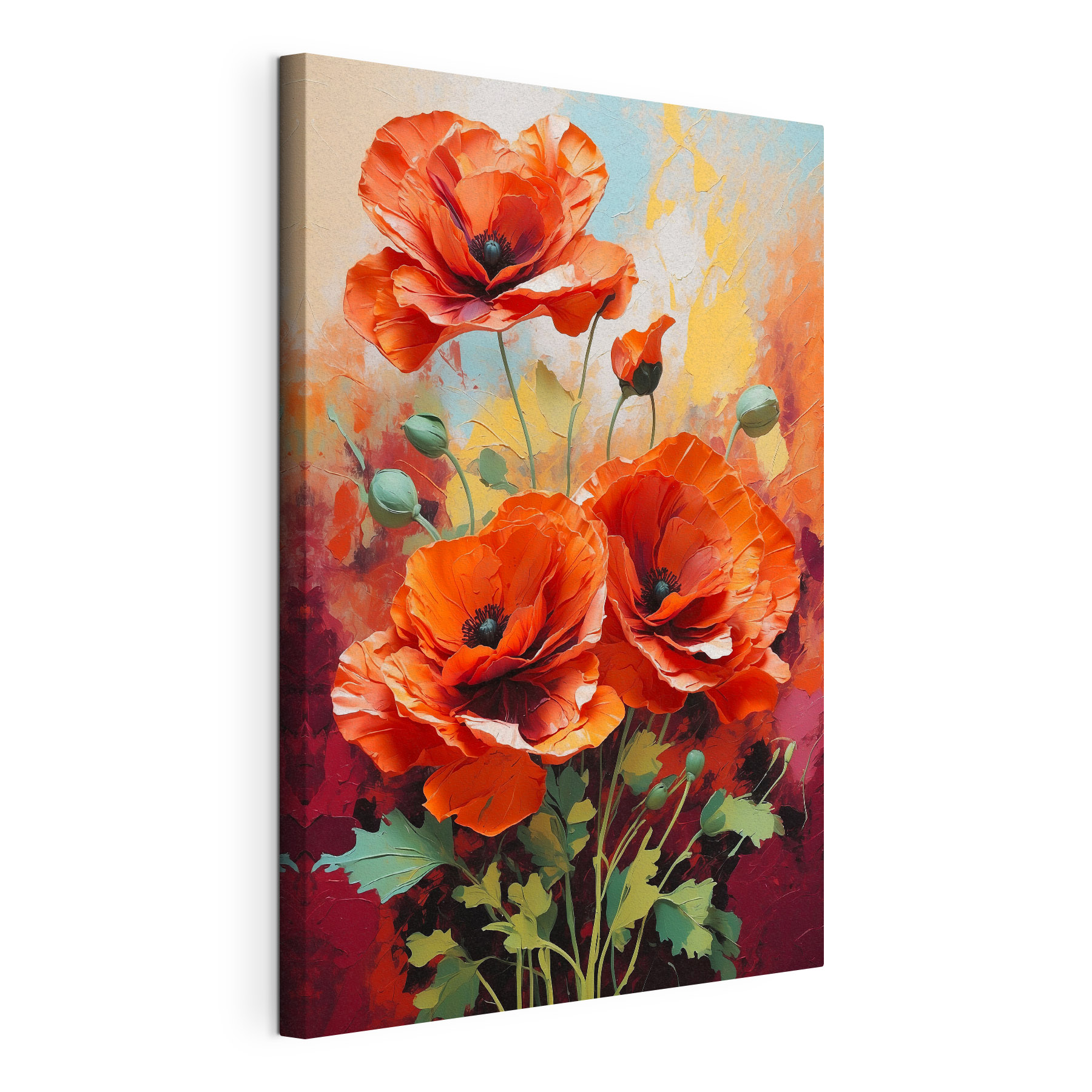 Painting of red flowers Painting of red flowers
