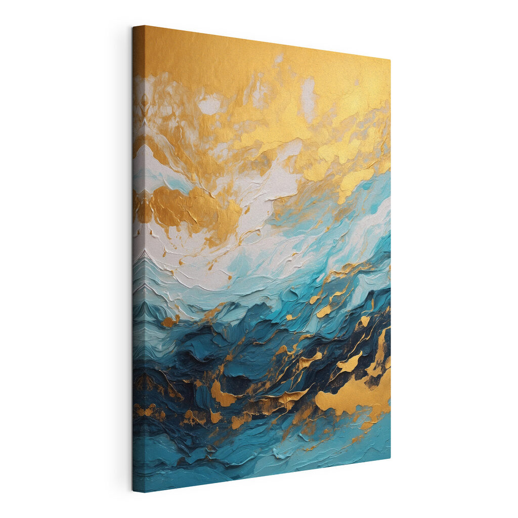 Azure currents meet amber shores