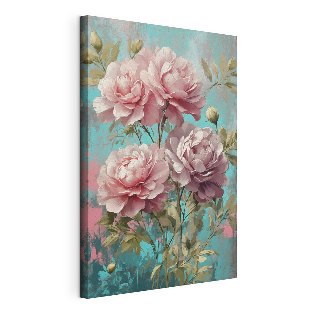 Painting of pink flowers Painting of pink flowers