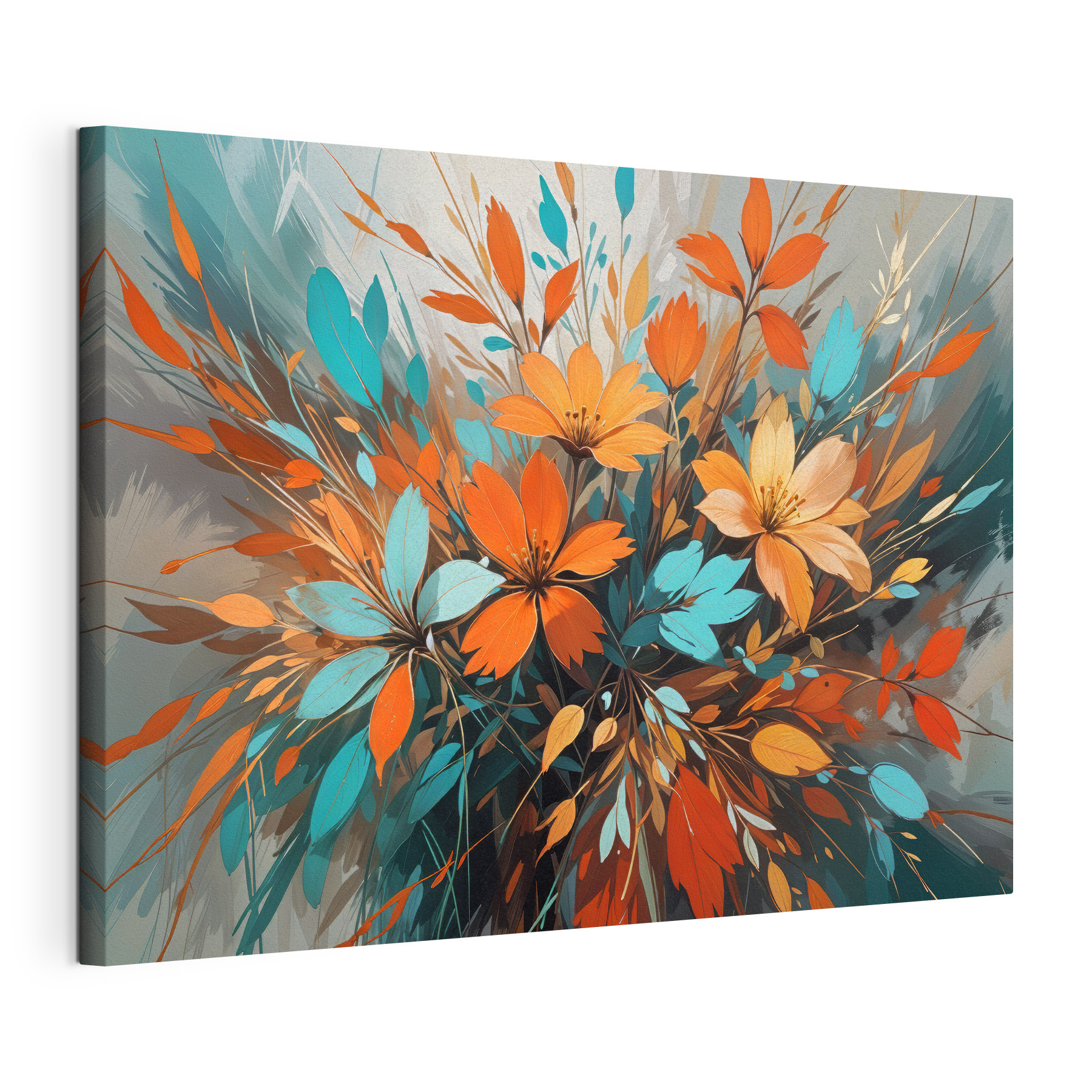 Painting of flowers and leaves Painting of flowers and leaves