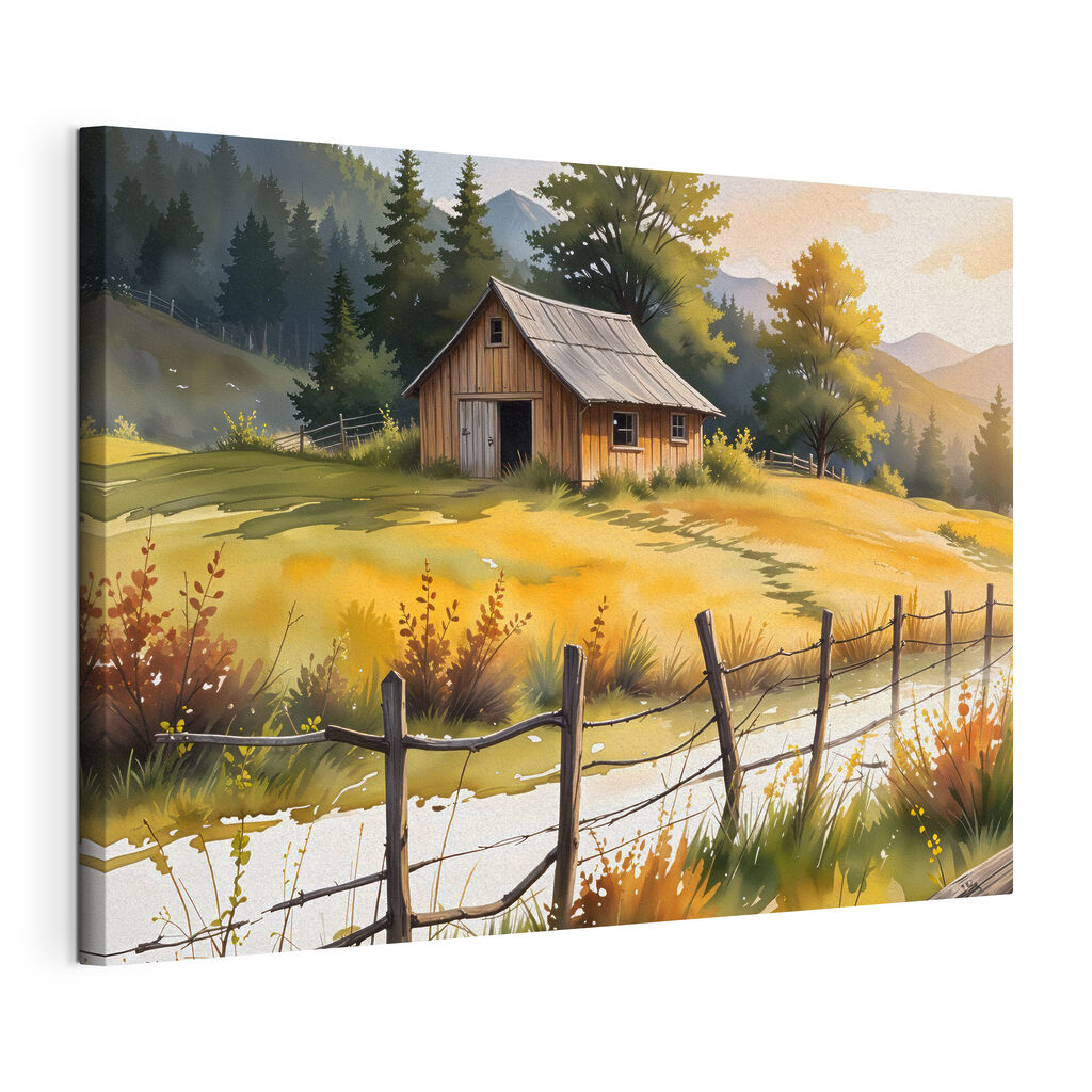 House in a field