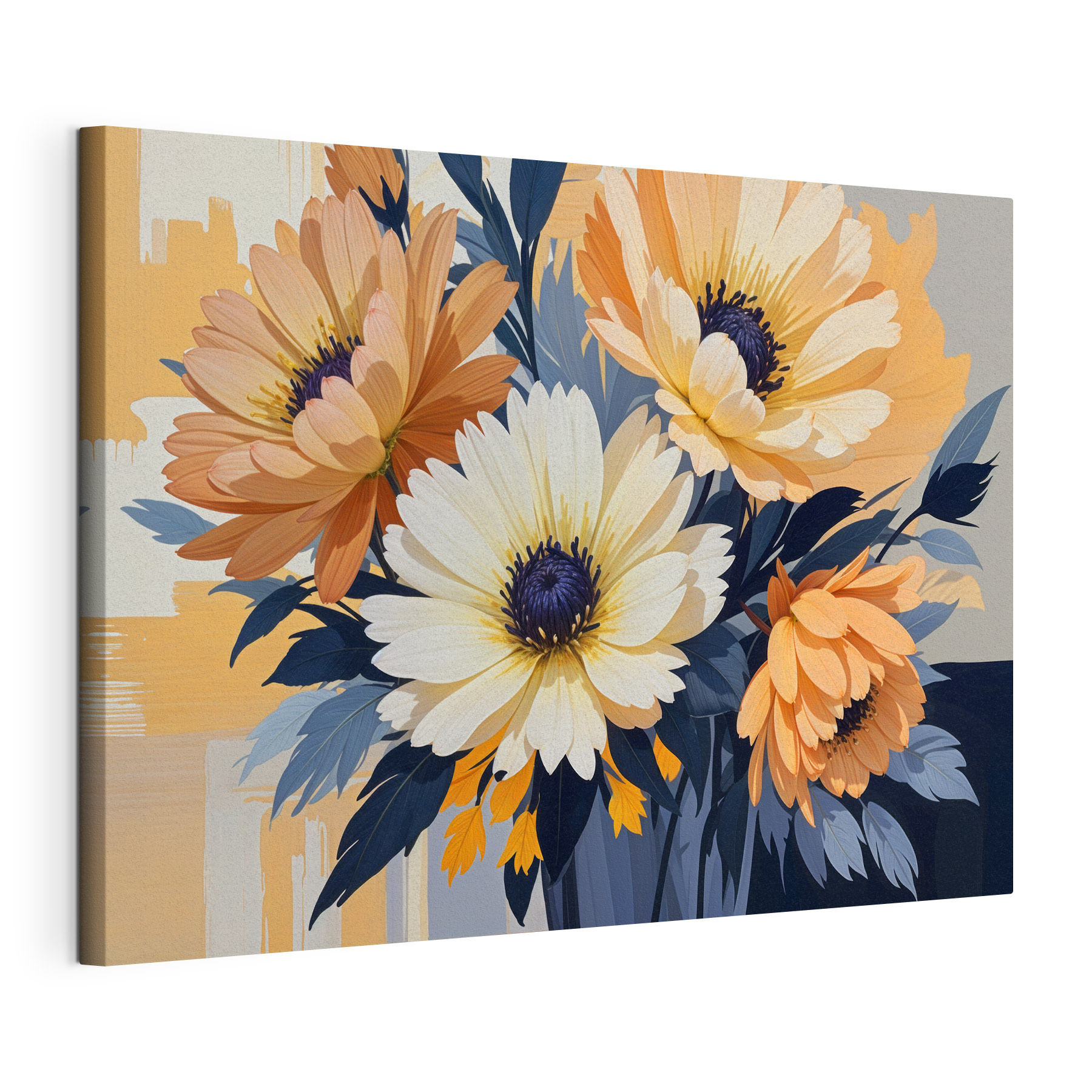 Vibrant blossoms in soft hues