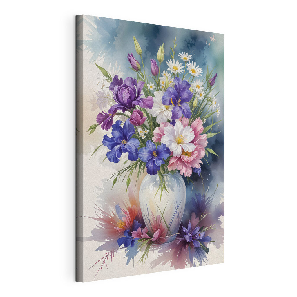 Painting of flowers in a vase Painting of flowers in a vase