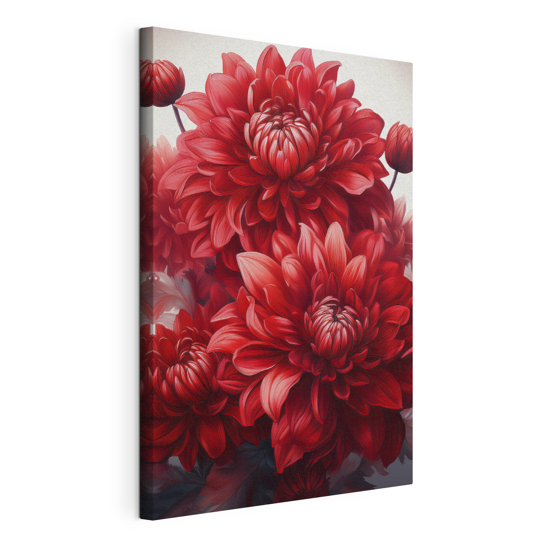 Vibrant red flowers in full bloom Vibrant red flowers in full bloom