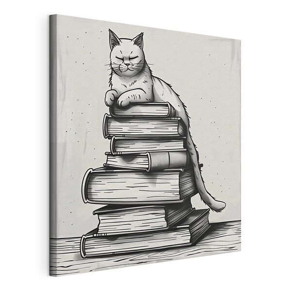 Quadri Gatto seduto su una pila di libri (COD: s40435) Quadri Quadri Gatto seduto su una pila di libri (COD: s40435)