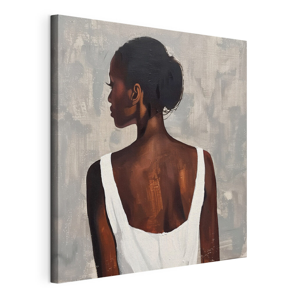 Woman in a white tank top