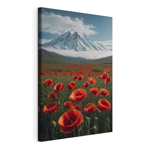 Quadri Un campo di fiori rossi con una montagna sullo sfondo (COD: s40469) Quadri Quadri Un campo di fiori rossi con una montagna sullo sfondo (COD: s40469)