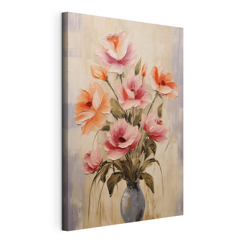 Painting of flowers in a vase Painting of flowers in a vase