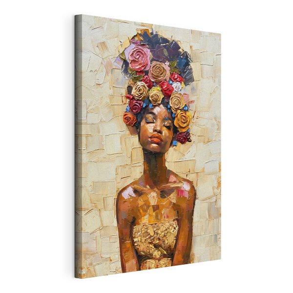 Quadri Dipinto raffigurante una donna con dei fiori tra i capelli (COD: s40508) Quadri Quadri Dipinto raffigurante una donna con dei fiori tra i capelli (COD: s40508)