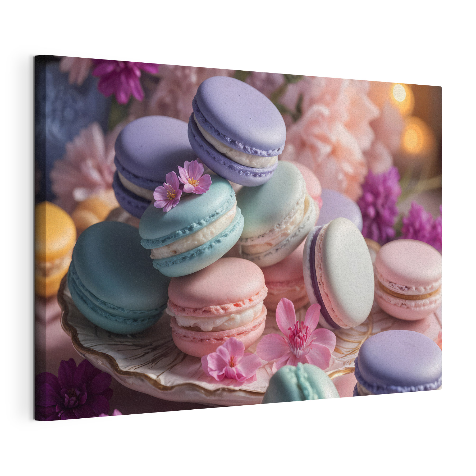 Plate of colorful macaroons Plate of colorful macaroons