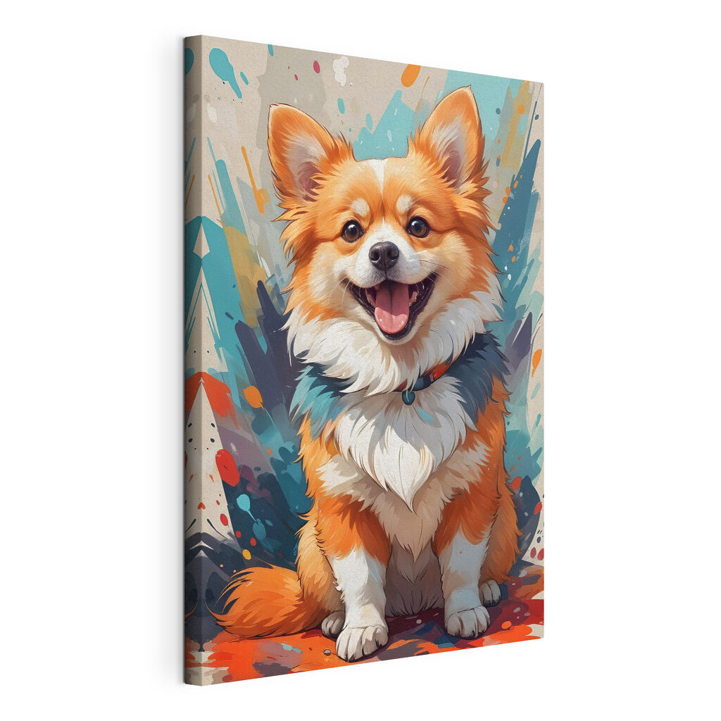 Dog with its mouth open