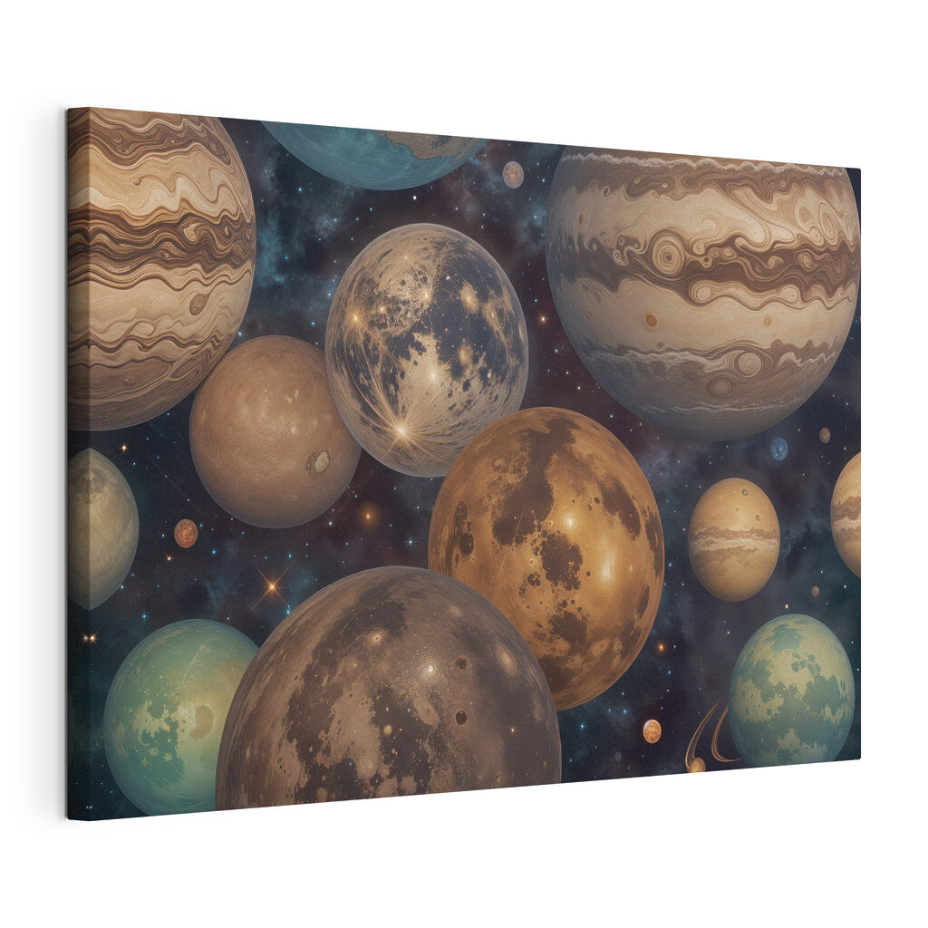 Group of planets in space Group of planets in space