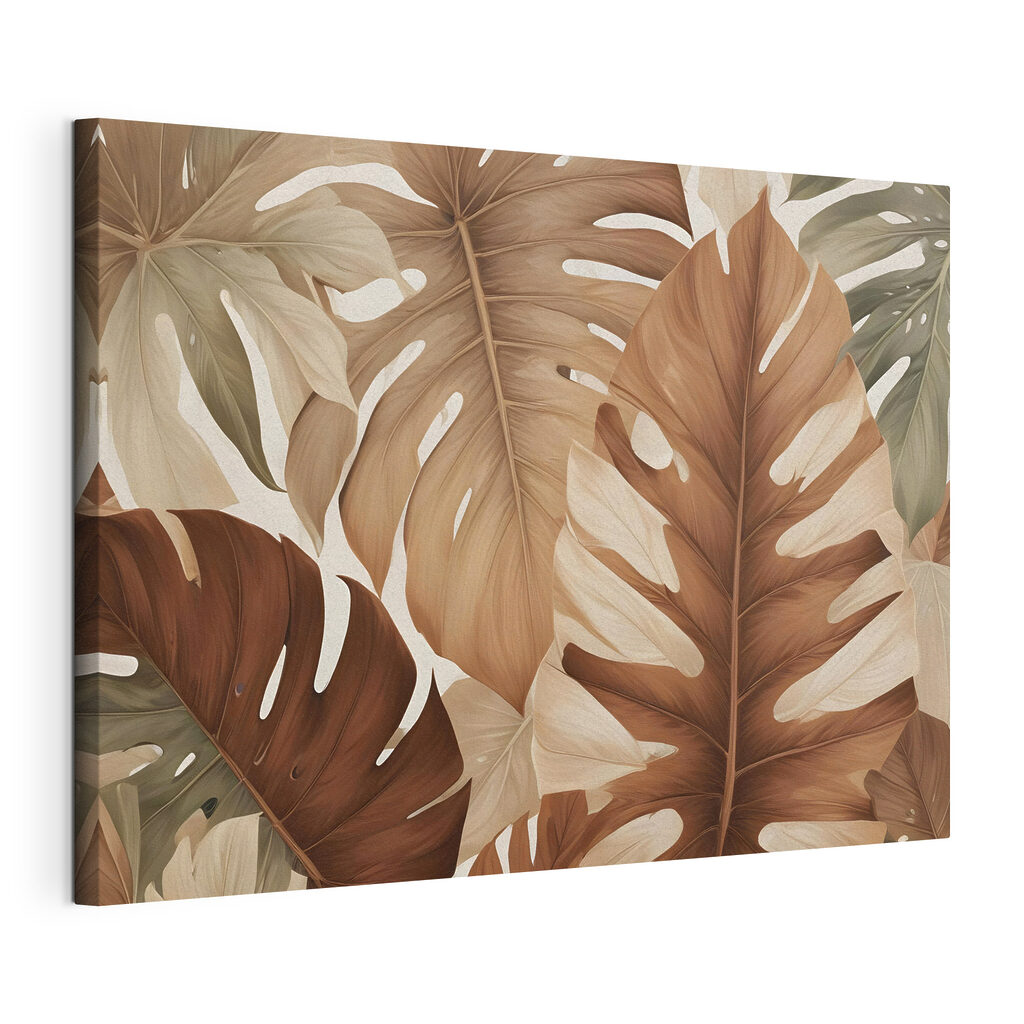 Group of brown and white leaves