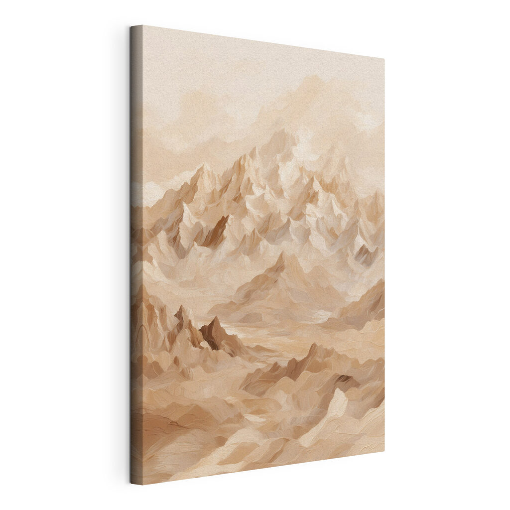 Mountain range with many peaks