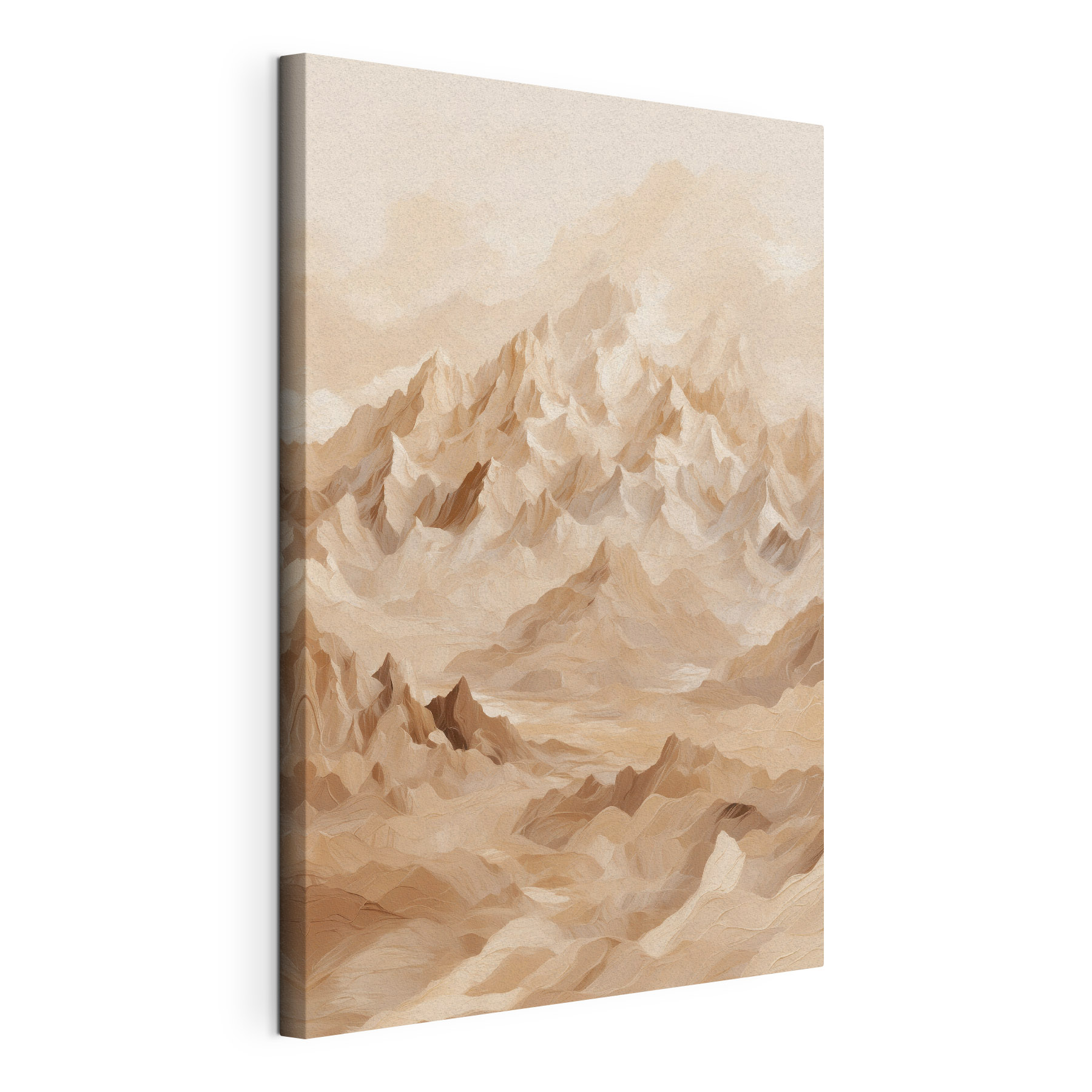 Mountain range with many peaks