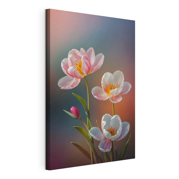 Quadri Quadri Composizione di fiori rosa e bianchi (COD: s40644)