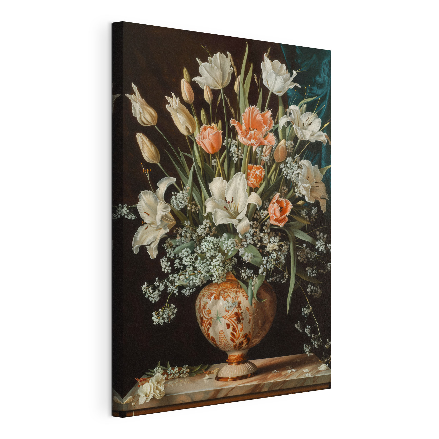 Painting of flowers in a vase Painting of flowers in a vase