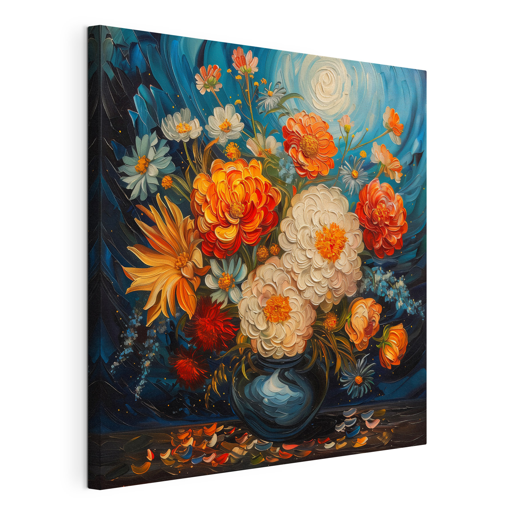 Painting of flowers in a vase Painting of flowers in a vase