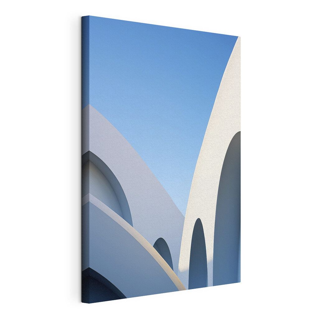 White building with a blue sky