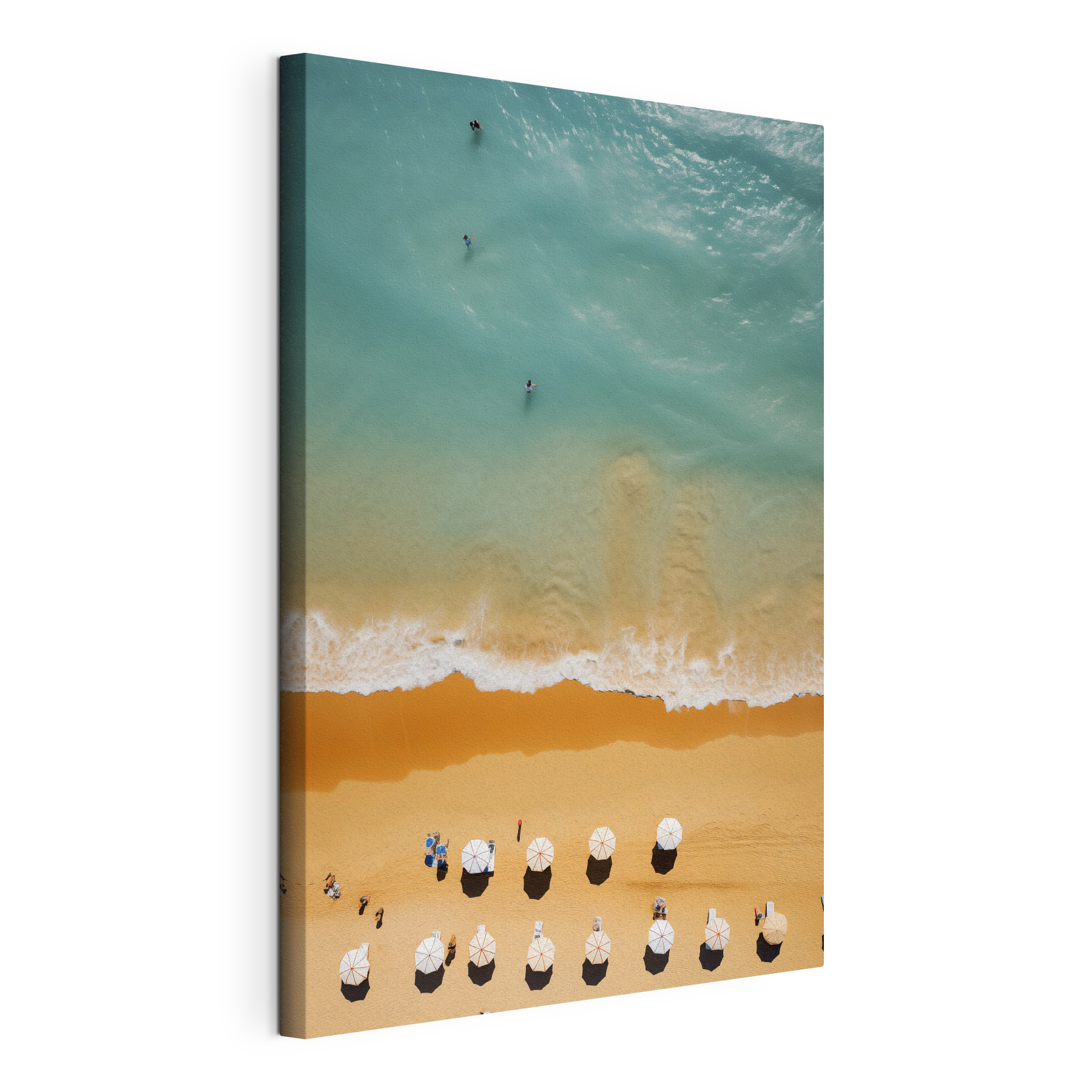 Group of people on a beach with umbrellas Group of people on a beach with umbrellas