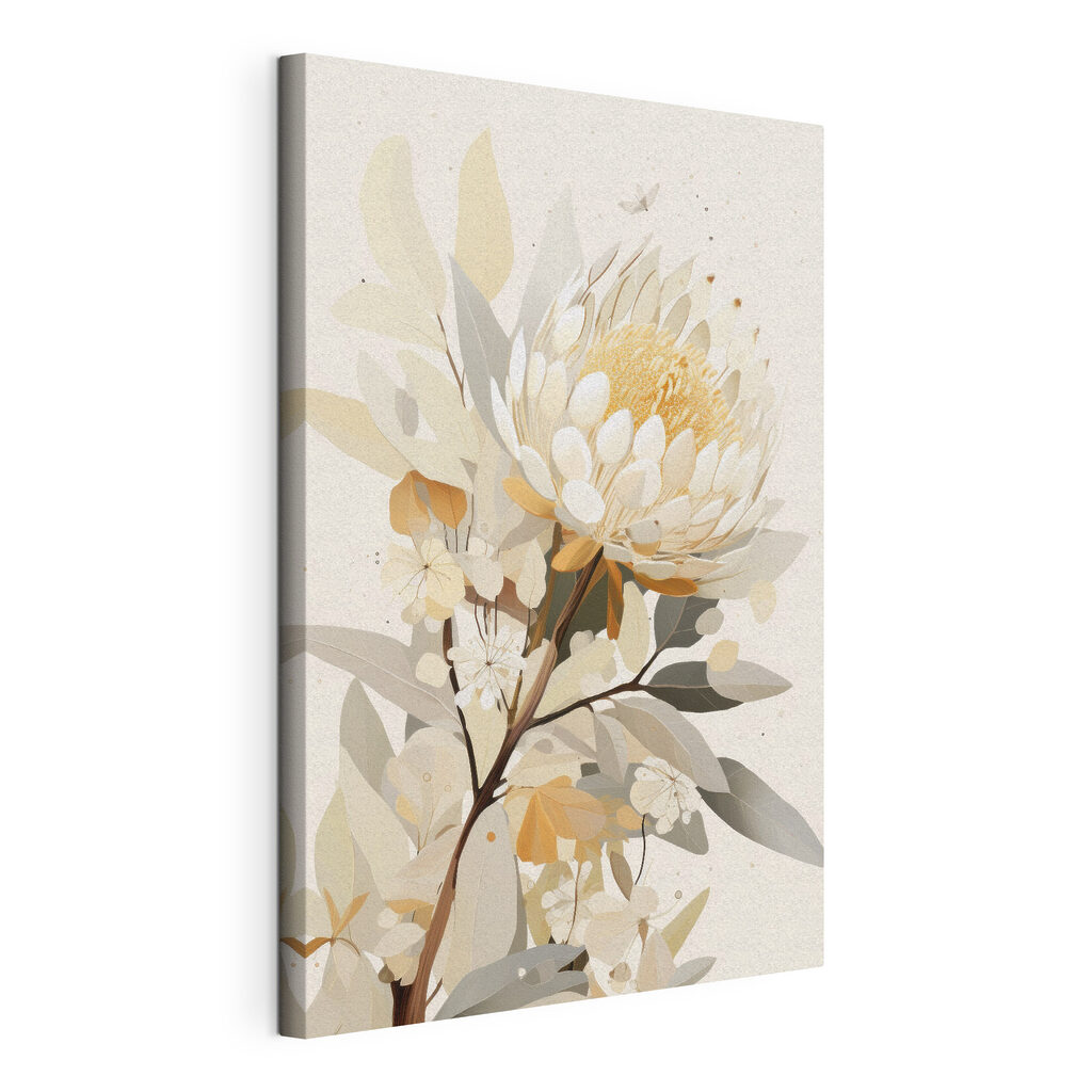 White flower with yellow center