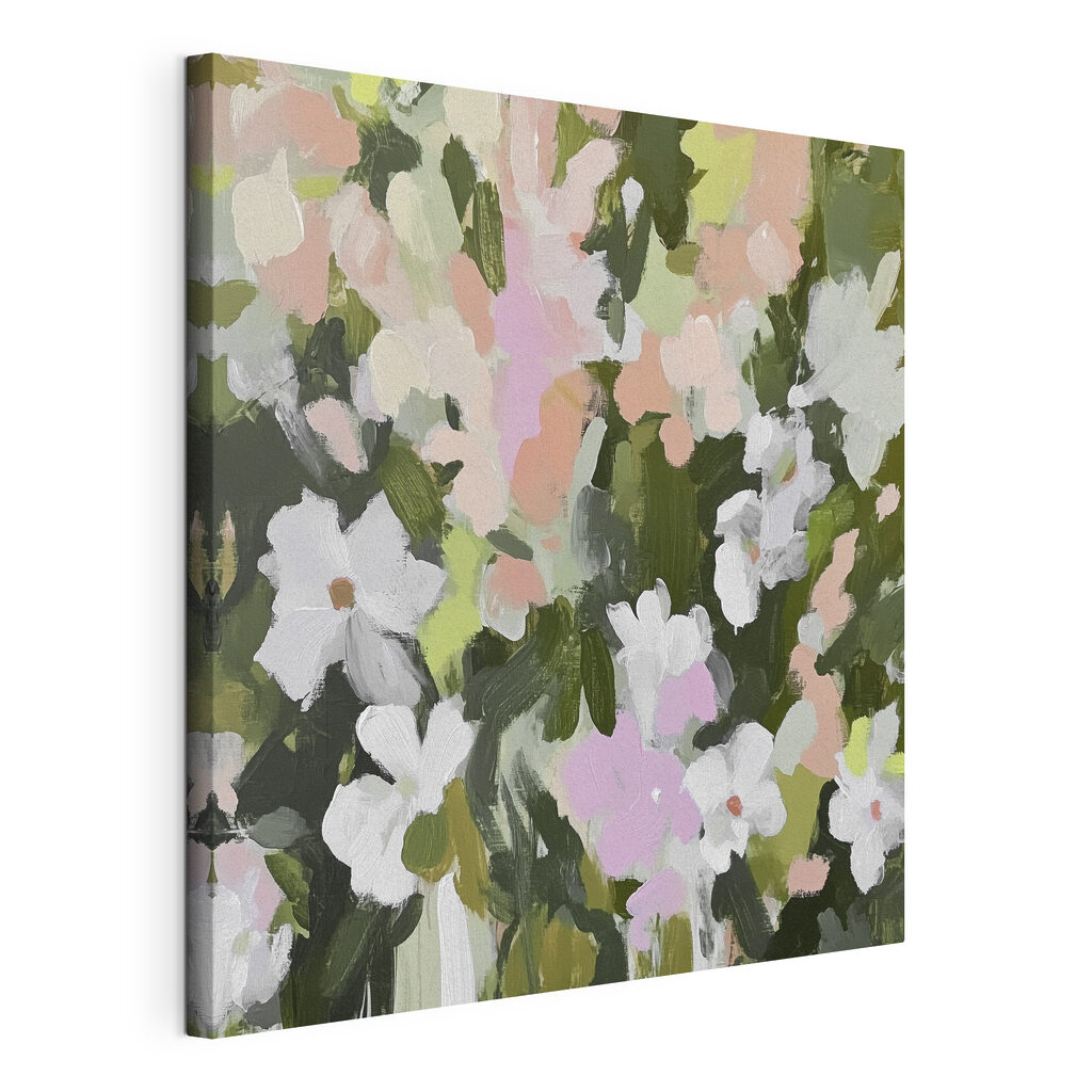 Painting of flowers and leaves