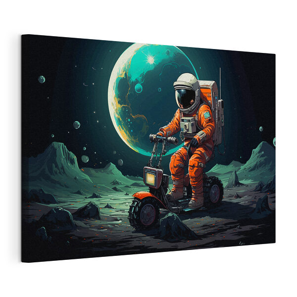 Un astronauta su uno scooter sulla Luna Quadri Un astronauta su uno scooter sulla Luna