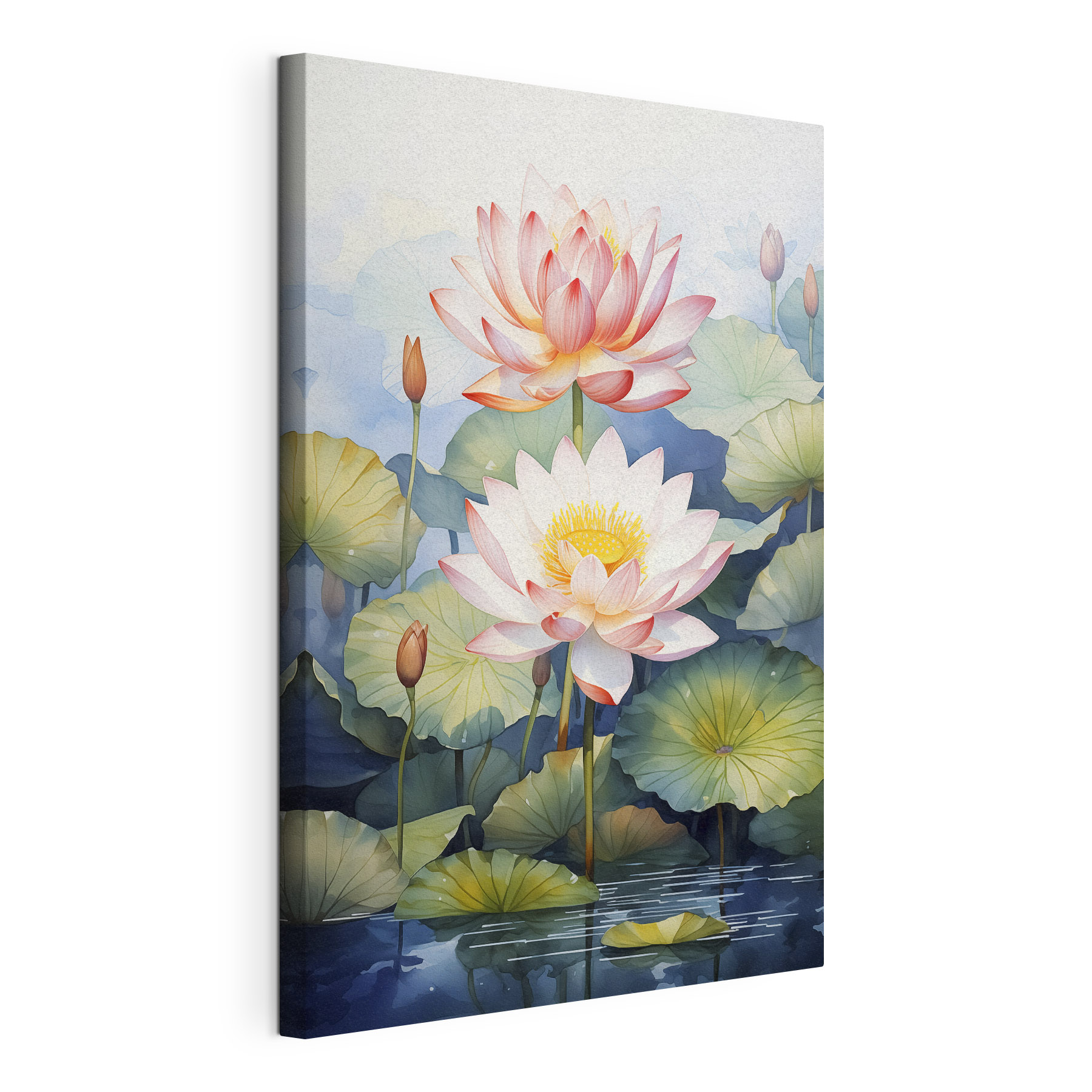 Painting of a flower and leaves Painting of a flower and leaves
