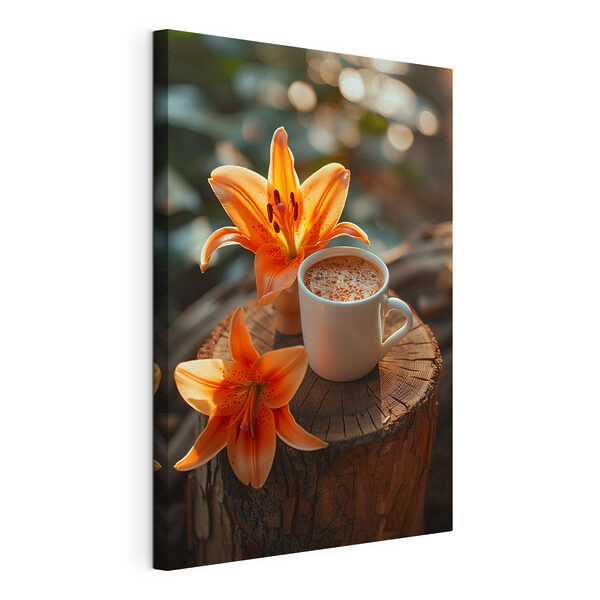 Quadri Una tazza di caffè e fiori d'arancio (COD: s40909) Quadri Quadri Una tazza di caffè e fiori d'arancio (COD: s40909)
