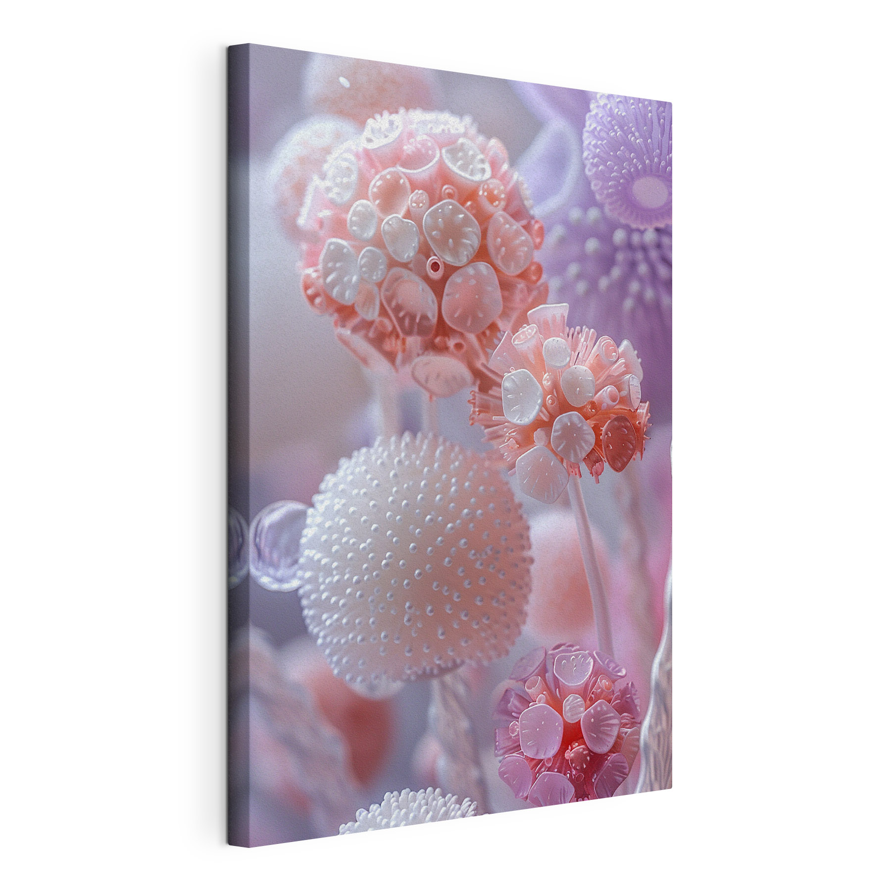 Colorful spherical forms in soft hues