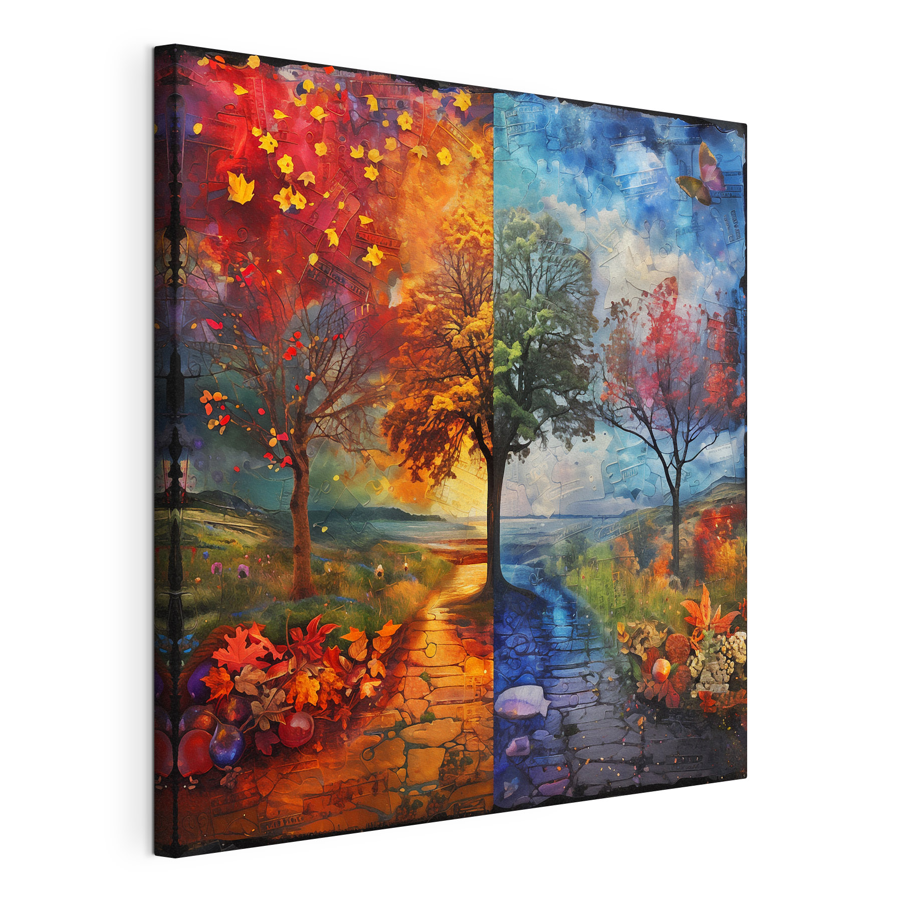 Painting of a tree and a path