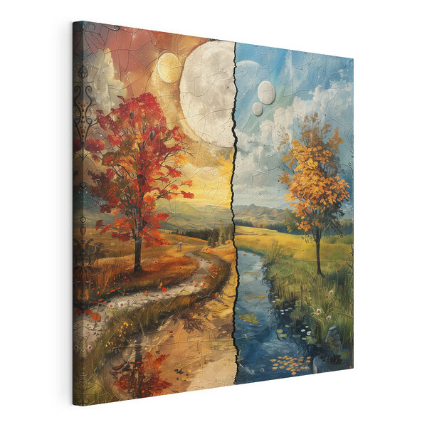 Quadri Puzzle raffigurante un paesaggio con alberi e un fiume (COD: s40923) Quadri Quadri Puzzle raffigurante un paesaggio con alberi e un fiume (COD: s40923)