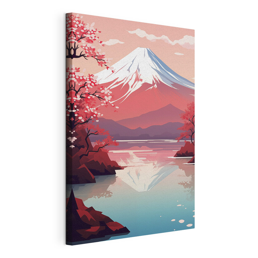 Mountain with a lake and trees