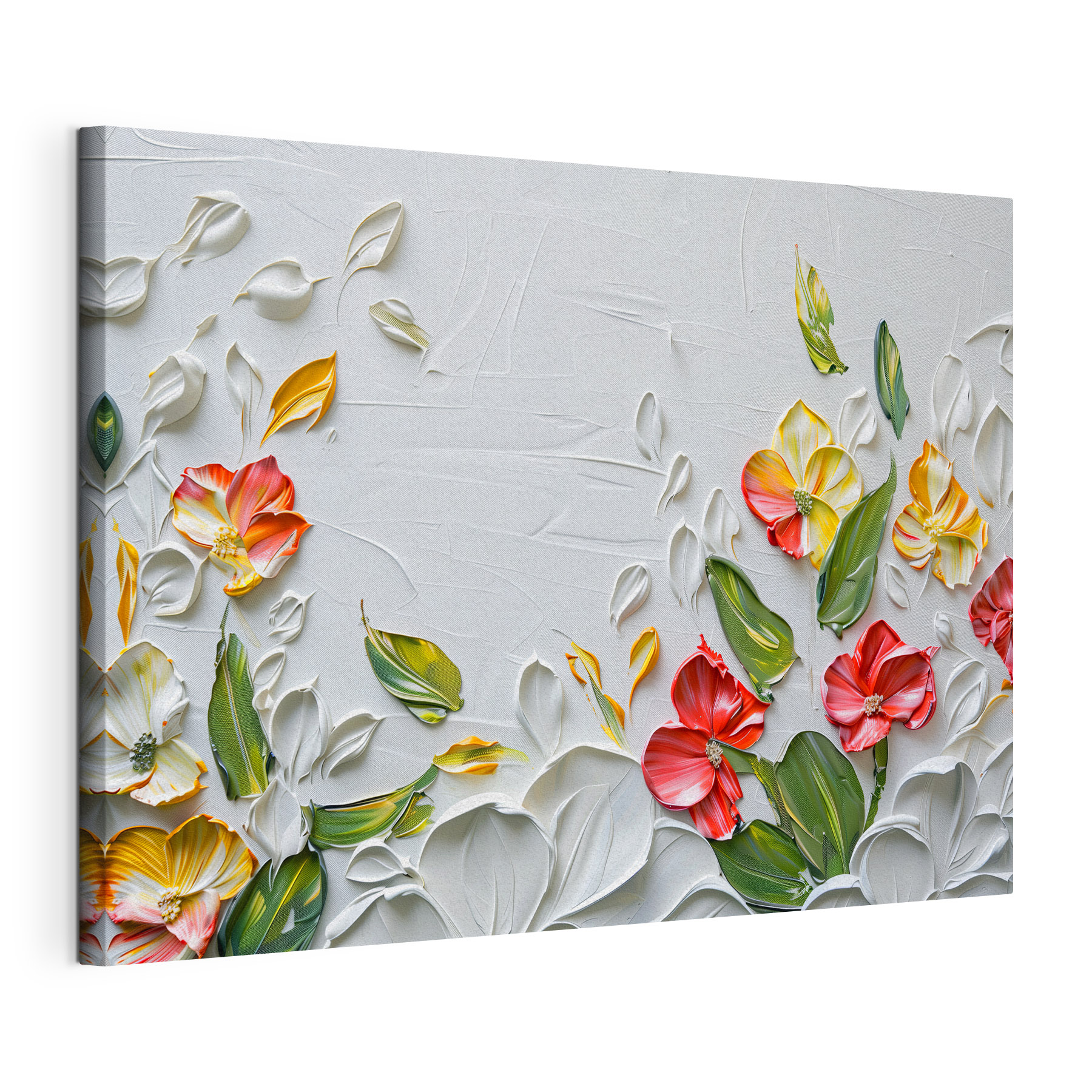 Painting of flowers and leaves