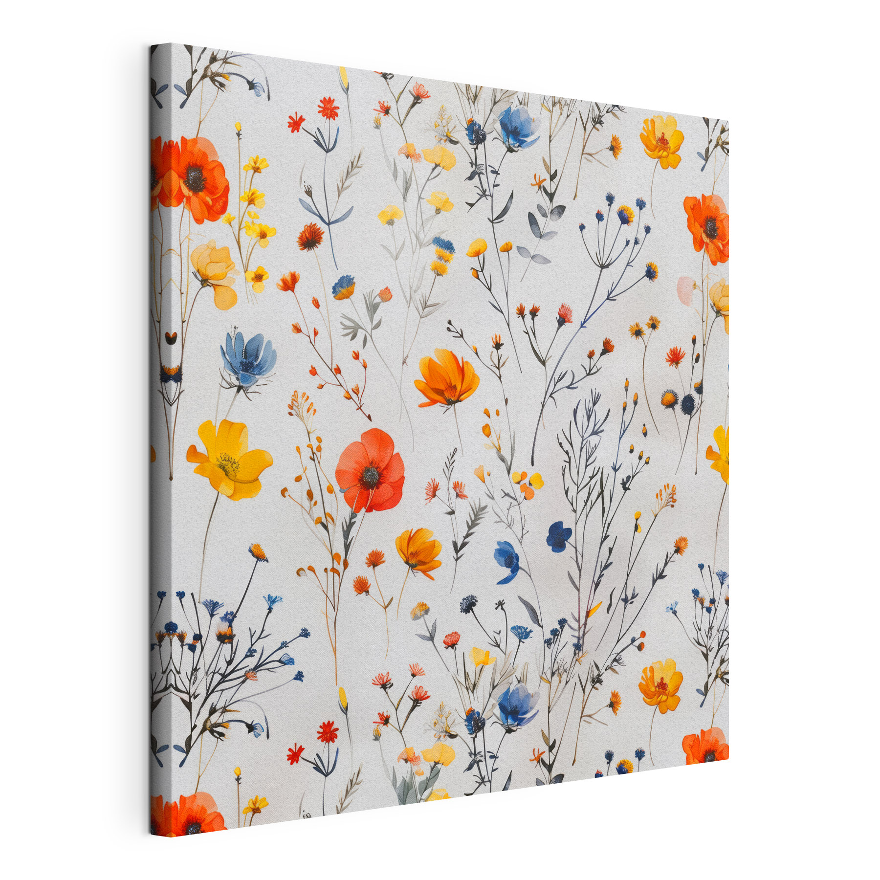 Pattern of flowers on a white surface Pattern of flowers on a white surface