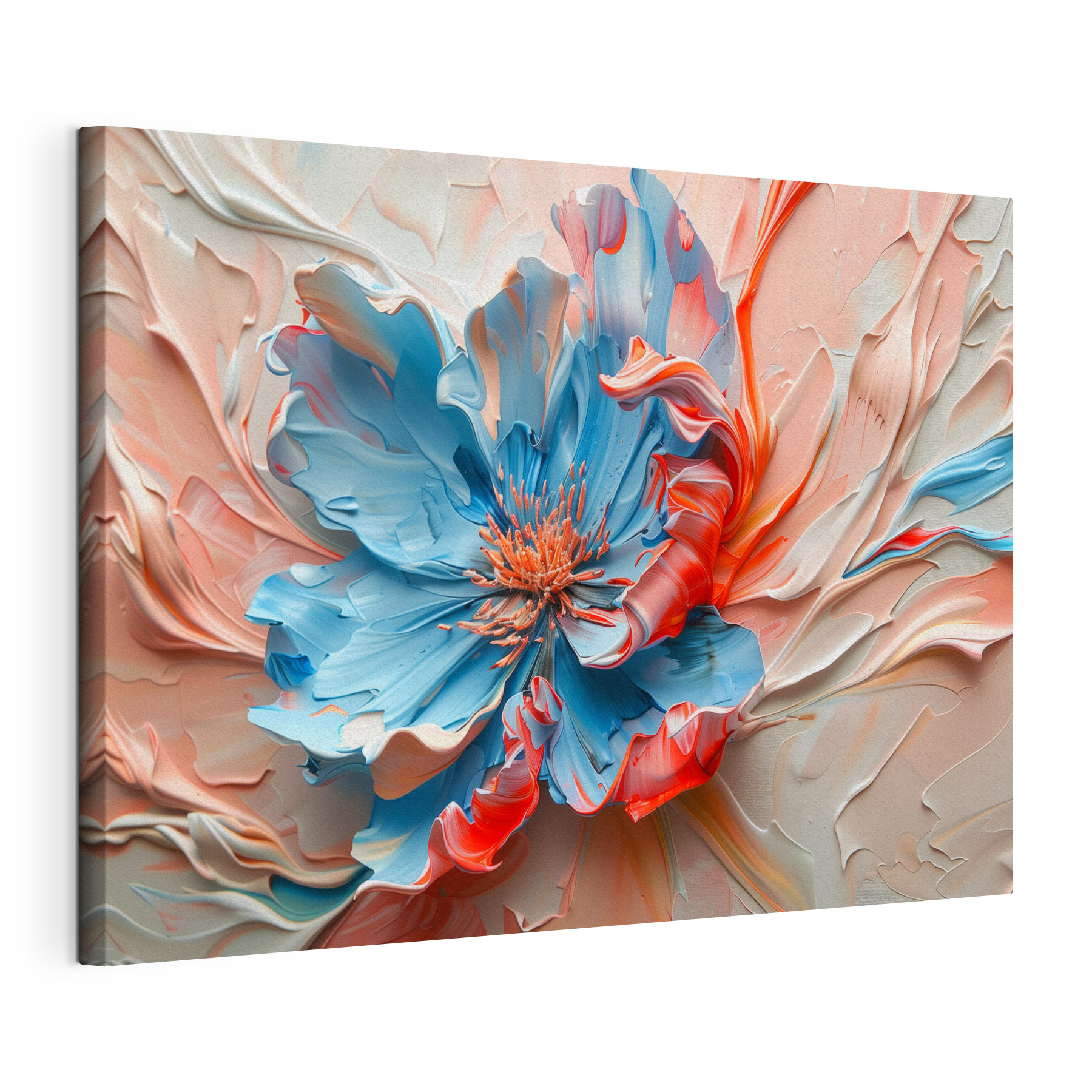Blue and pink flower
