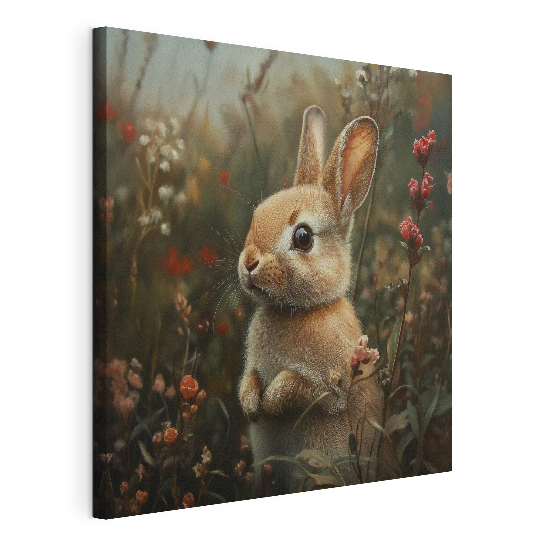 Rabbit in a field of flowers