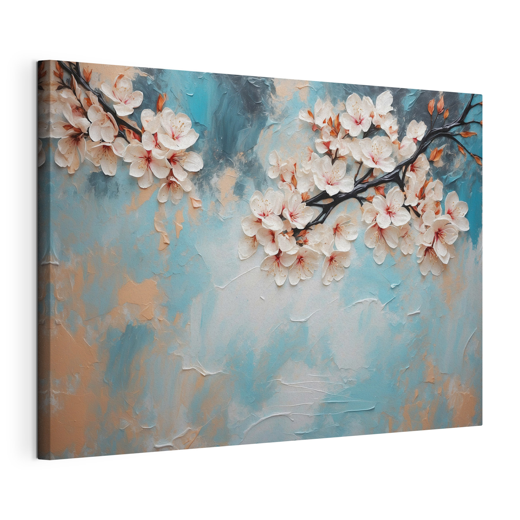 Painting of flowers on a branch Painting of flowers on a branch