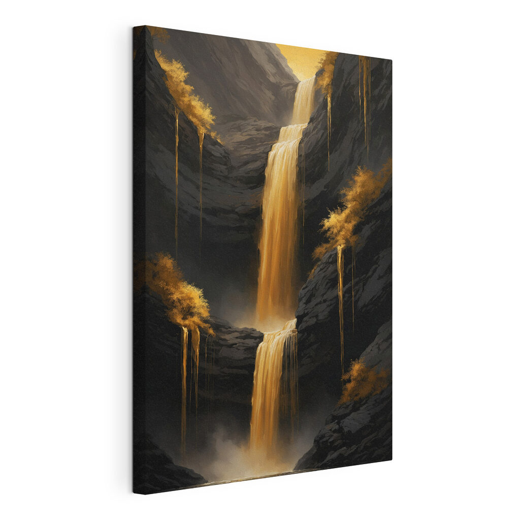 Waterfall in a rocky area