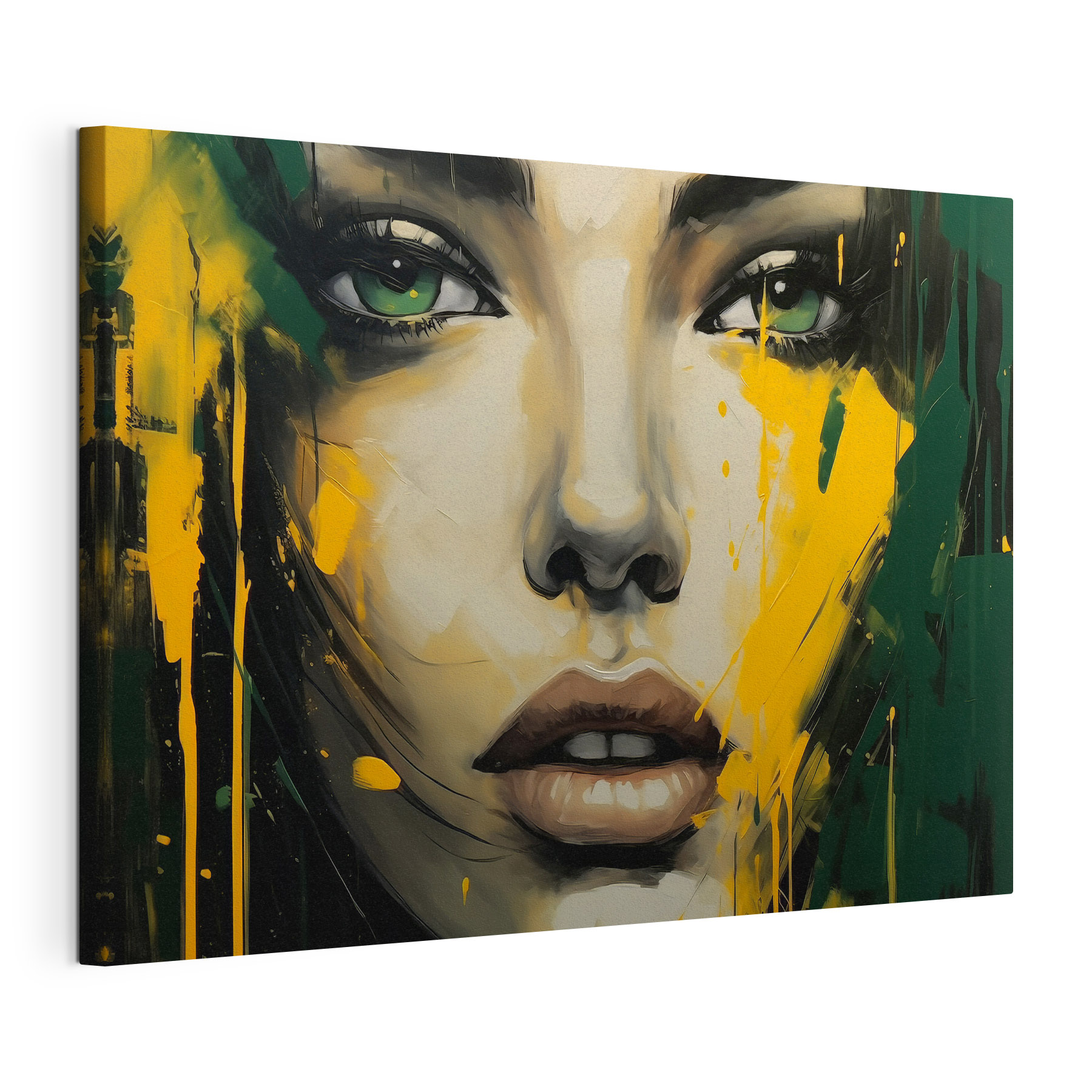 Painting of a woman's face Painting of a woman's face