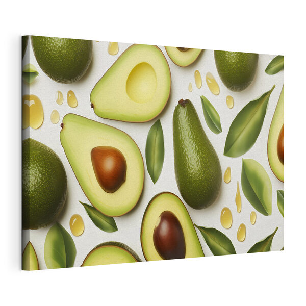 Quadri Avocado e avocado con foglie e gocce d'acqua (COD: s41068) Quadri Quadri Avocado e avocado con foglie e gocce d'acqua (COD: s41068)