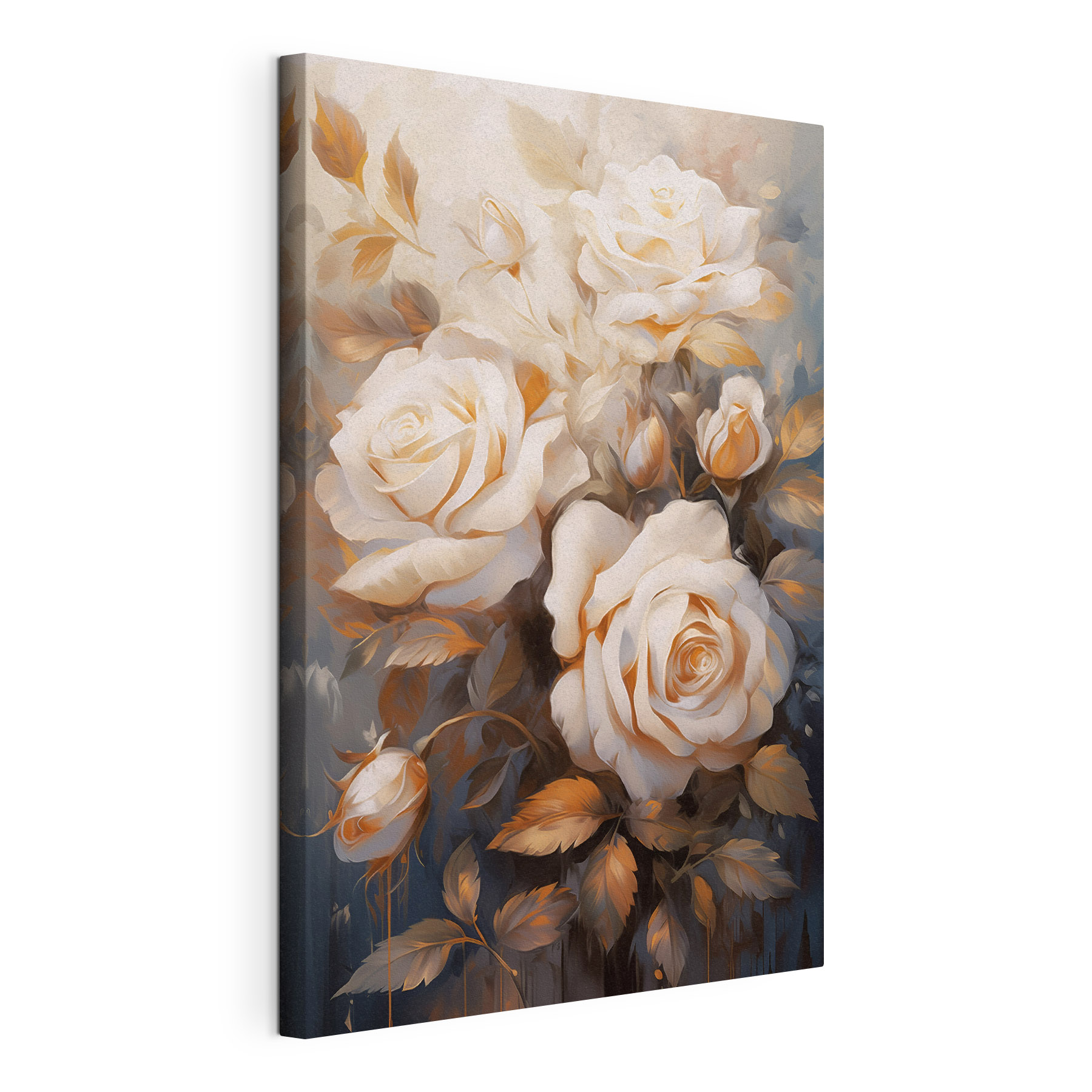 Painting of white roses