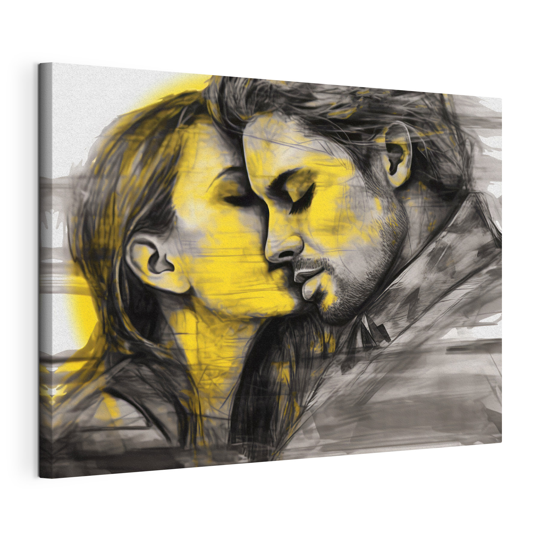 Man and woman kissing