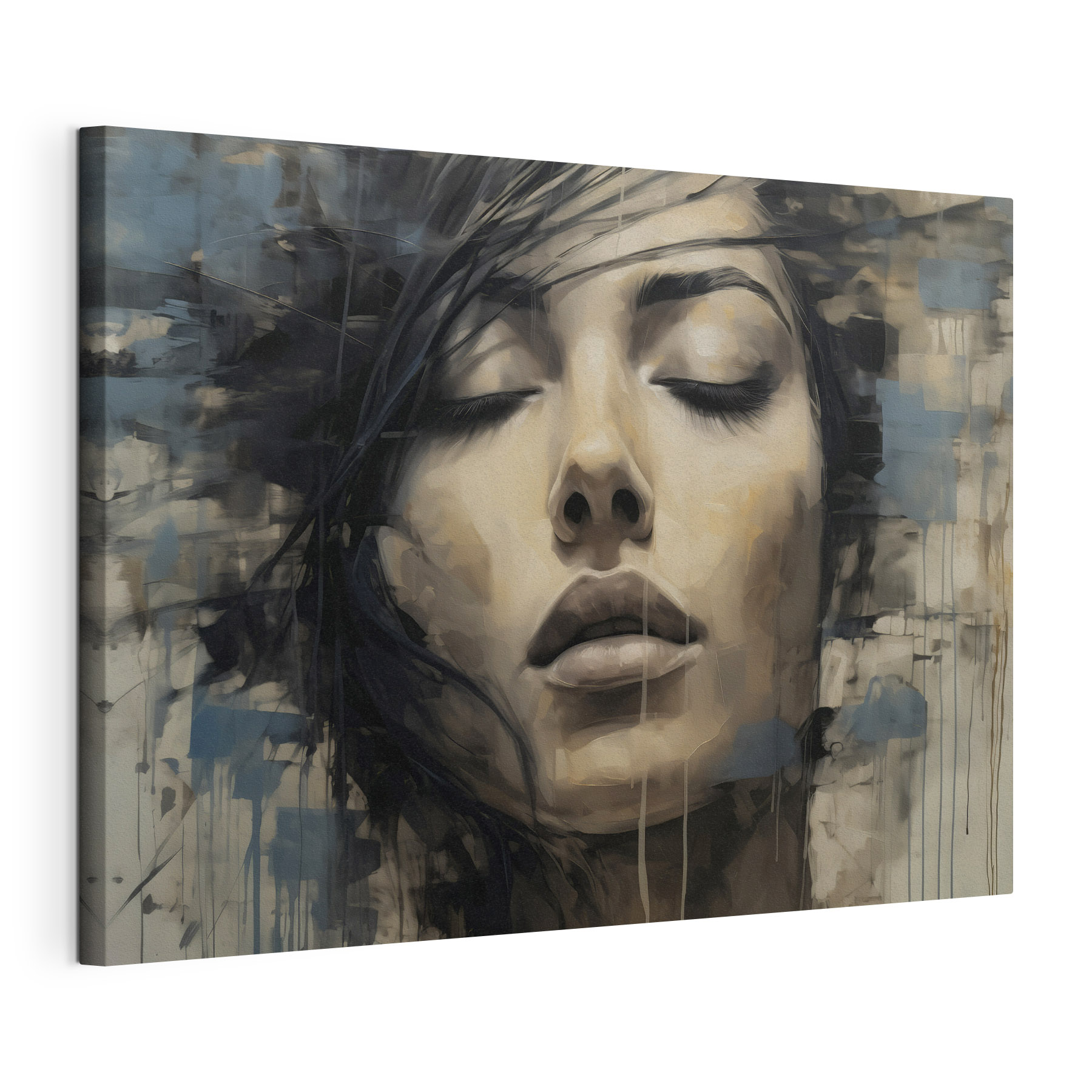 Painting of a woman's face Painting of a woman's face