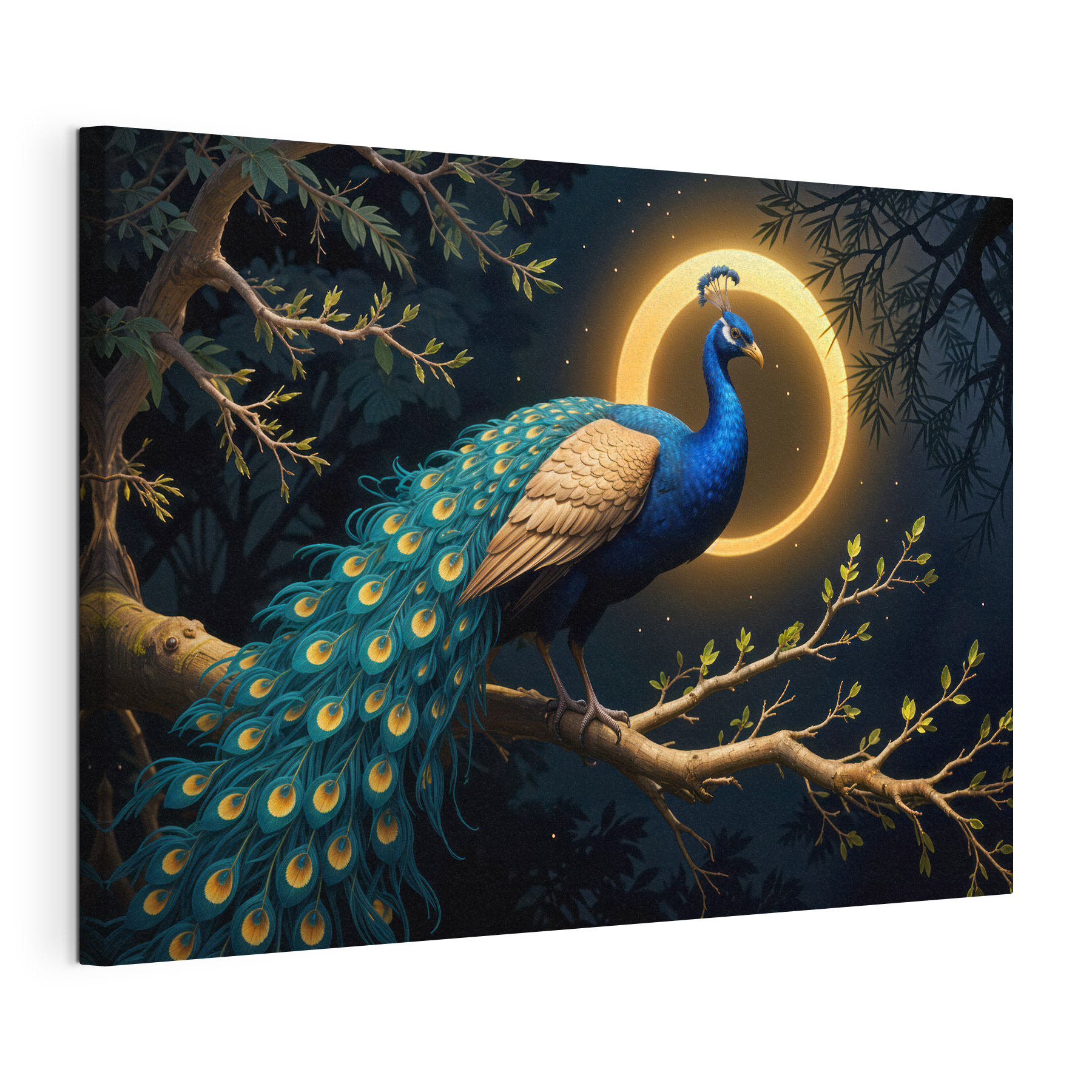 Peacock on a tree branch