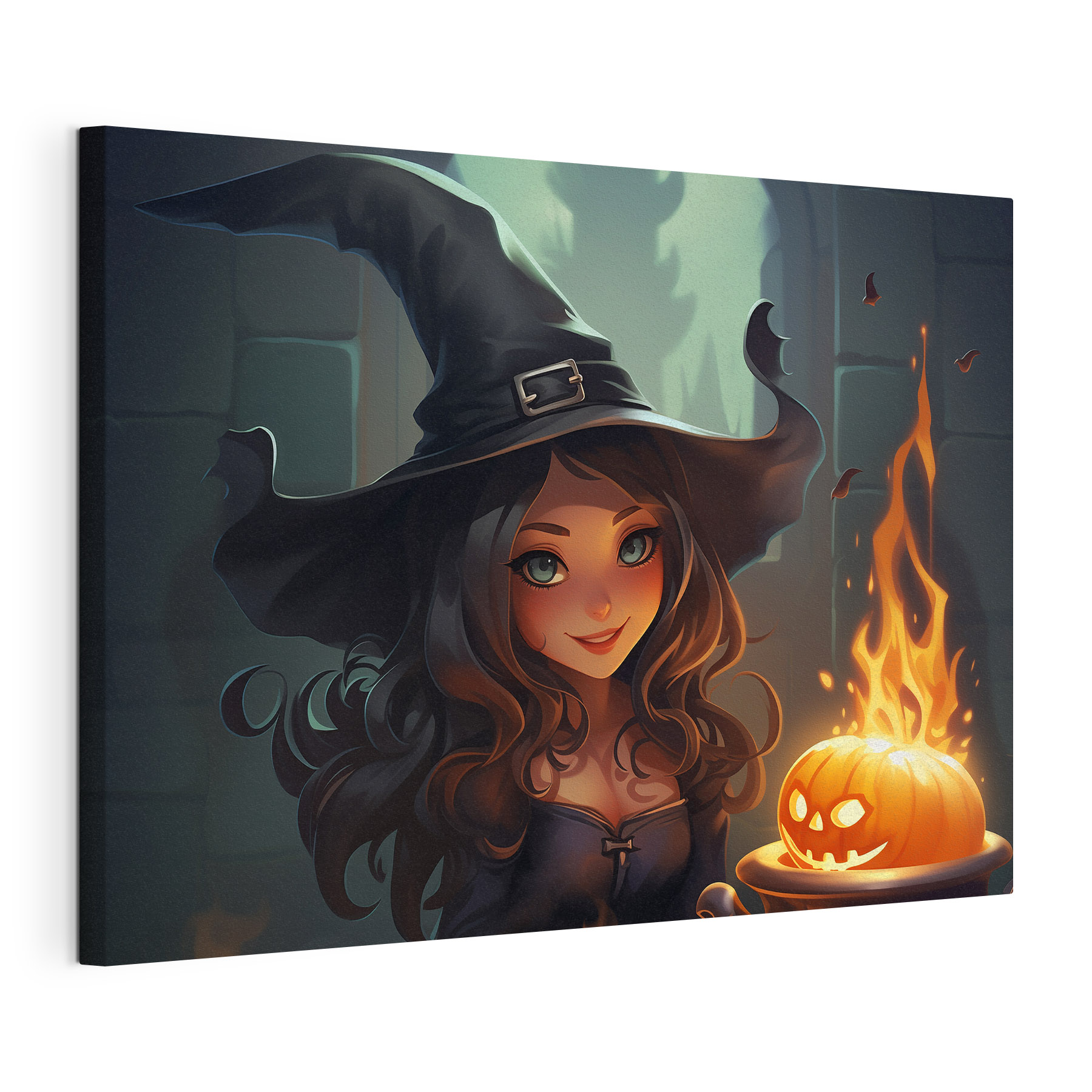 Cartoon of a person with a pumpkin