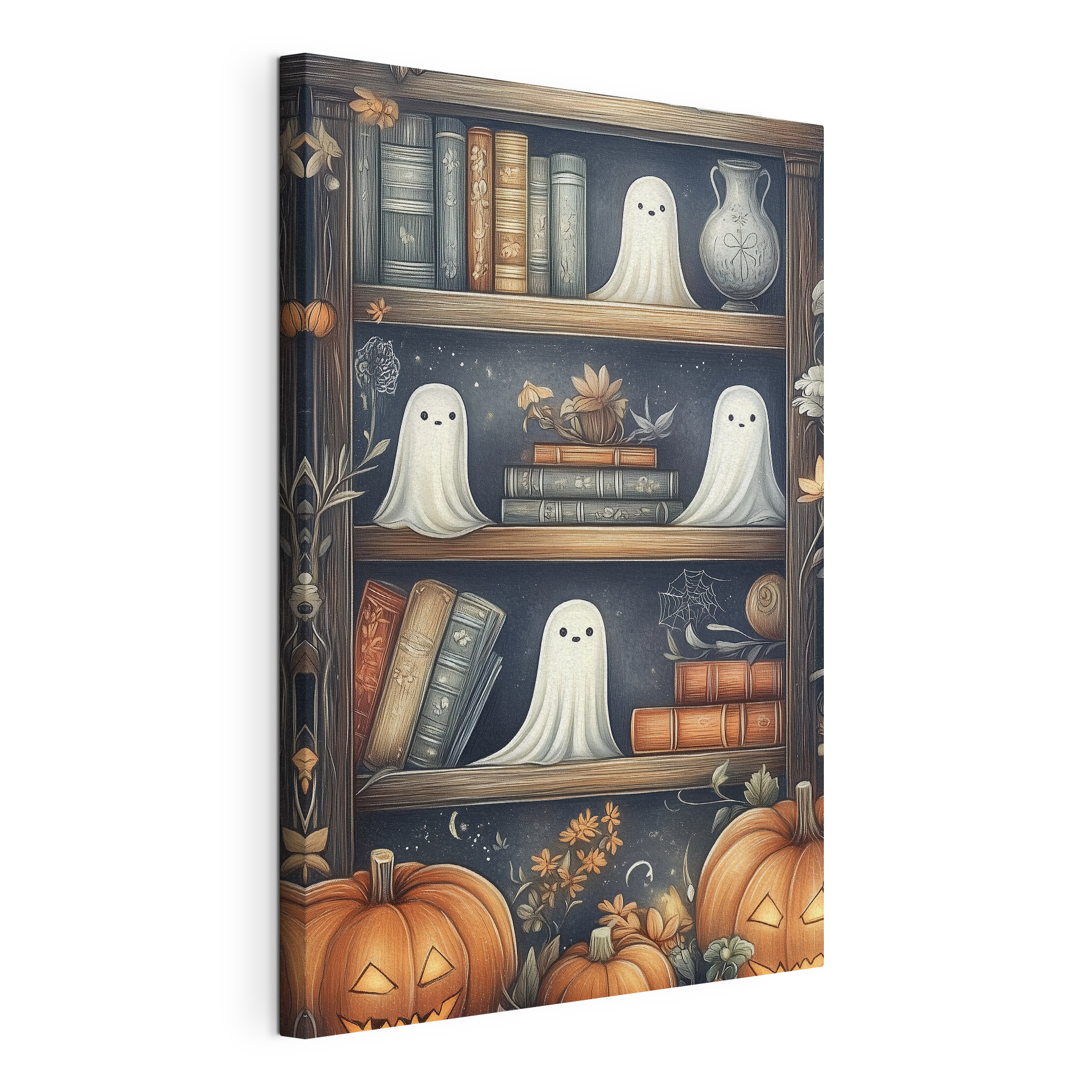 Bookcase with ghosts and books Bookcase with ghosts and books